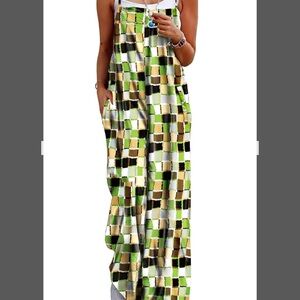 Multicolor Checkered Women's Jumpsuit